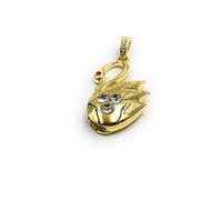 Onwomania Cygne Animal Oiseau d'eau Pendentif Or Paillettes Strass drôle clé USB 16 Go USB 2.0 Support de données USB