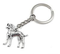 Onwomania Damaltiner chien doux mignon animal de compagnie porte-clés métal porte-bonheur en boîte cadeau alu, idéal pour offrir en cadeau