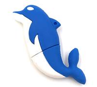 Onwomania Dauphin Poisson Océan Animal en Bleu Drôle Clé USB 32 Go USB 2.0 Clé USB