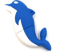 Onwomania Dauphin Poisson Océan Animal en bleu Funny Clé USB 64 GB USB 2.0