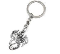 Onwomania dragon Chine cracheur de feu conte de fées Porte-clés métal porte-bonheur en boîte cadeau alu, idéal pour offrir en cadeau
