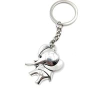 Onwomania Eléphant avec grand porte-clés métal porte-bonheur en boîte cadeau alu, idéal pour offrir en cadeau