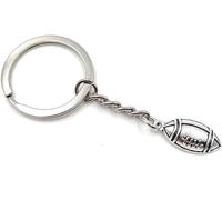 Onwomania Football équipe de sport de balle Porte-clés métal porte-bonheur dans boîte cadeau en aluminium, idéal pour offrir en cadeau