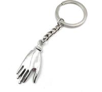 Onwomania Gant Main Doigt Porte-clés métal Porte-bonheur en boîte cadeau alu, idéal pour offrir en cadeau