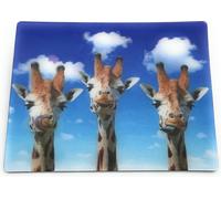 Onwomania Girafes Long cou Couple 9x7cm Carte magnétique 3D Aimant pour réfrigérateur Image magnétique Aimant pour cahier multicolore