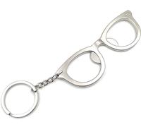 Onwomania Grandes lunettes Porte-clés métal Porte-bonheur dans boîte cadeau en alu, idéal pour offrir en cadeau