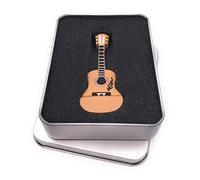 Onwomania Guitare Acoustique Couleurs Bois Beige Clé USB dans Une boîte Cadeau 64 Go USB 2.0