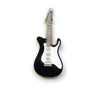 Onwomania Guitare électrique Instrument de Guitare en métal Noir Clé USB Amusante 16 Go USB 2.0 Disque USB