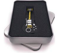 Onwomania Guitare PVC Noir Jaune Clé USB dans boîte cadeau alu 16 GB USB 3.0