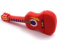 Onwomania Guitare Rouge Instrument PVC Musique Funny Clé USB 16 Go USB 2.0