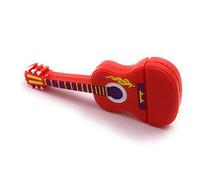 Onwomania Guitare Rouge PVC Instrument Musique Drôle Clé USB 64 Go USB 2.0 Clé USB