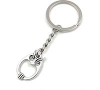 Onwomania Hibou Oiseau Porte-clés métal porte-bonheur dans boîte cadeau alu, idéal pour offrir