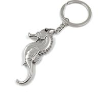 Onwomania Hippocampe Badge de natation Porte-clés métal porte-bonheur en boîte cadeau alu, idéal pour offrir en cadeau