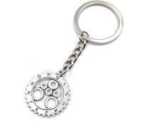 Onwomania Horloge Mouvement Chiffres Porte-clés métal Porte-bonheur en boîte cadeau alu, idéal pour offrir en cadeau