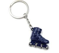 Onwomania Inline Skates Bleu Porte-clés métal porte-bonheur en boîte cadeau alu, idéal à offrir