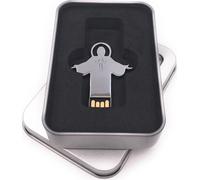 Onwomania Jésus plat Christii Clé USB en boîte cadeau alu 64 GB USB 2.0