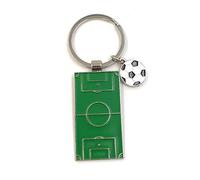 Onwomania Jeu de baby-foot avec porte-clés en métal porte-bonheur dans une boîte cadeau en aluminium, idéal pour offrir, argenté, taille unique