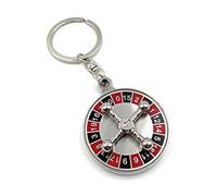 Onwomania - "Jeu de roulette de casino Porte-clés - porte-bonheur en métal idéal comme cadeau, par exemple pour le meilleur ami, le meilleur ami, maman - pour hommes, femmes et enfants