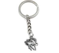 Onwomania Licorne Créature mythique Porte-clés métal porte-bonheur en boîte cadeau alu, idéal pour offrir en cadeau