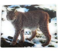 Onwomania lynx des neiges lynx prédateur chat 9x7cm carte magnétique 3D aimant frigo image magnétique aimant cahier multicolore
