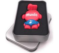 Onwomania Music Man Musique Rouge Clé USB en coffret cadeau alu 32 Go USB 3.0