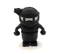 Onwomania Ninja Fighter Figure Black Funny USB Stick 64GB USB 2.0 USB Flash Drive