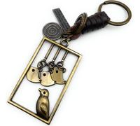 Onwomania Oiseau Cage à oiseaux Porte-clés métal porte-bonheur en boîte cadeau alu, idéal pour offrir en cadeau