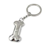 Onwomania Os de chien Porte-clés en métal porte-bonheur dans une boîte cadeau en aluminium, idéal pour offrir, argenté, taille unique