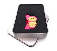 Onwomania Papillon Papillon en Rose Clé USB dans Une boîte Cadeau 32 Go USB 2.0