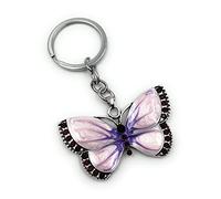 Onwomania - "Papillons papillons violets Porte-clés - porte-bonheur en métal idéal comme cadeau, par exemple pour le meilleur ami, le meilleur ami, maman - pour hommes, femmes et enfants