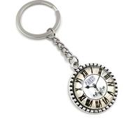 Onwomania Paris Montre souvenir Cercle Porte-clés métal Porte-bonheur dans boîte cadeau alu, idéal pour offrir
