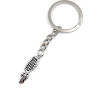 Onwomania Peigne à cheveux Brosse Pendentif Porte-clés Métal Porte-bonheur en boîte cadeau alu, idéal pour offrir en cadeau
