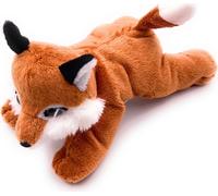 Onwomania peluche animal en peluche renard prédateur longueur 22 cm brun