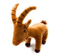 Onwomania Peluche Chèvre des Alpes Bouquetin des Alpes Chamois Bouquetin 23 cm Marron
