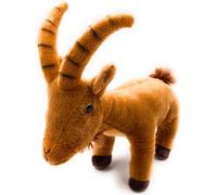 Onwomania Peluche Doudou Chèvre Bouquetin des Alpes Hauteur 23 cm Marron