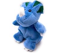 Onwomania Peluche Doudou Dinosaure Animal préhistorique Lézard géant Dino Triceratops H 13 cm Bleu