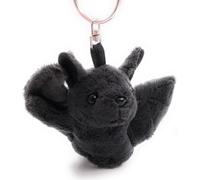Onwomania Peluche / Doudou / Tissu Animal Porte-clés Chauve-souris noir marron 15 cm