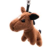 Onwomania Peluche / Doudou / Tissu Animal Porte-clés Cheval brun debout 17 cm