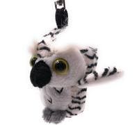 Onwomania Peluche / Doudou / Tissu Animal Porte-clés Chouette à pois clairs 13 cm