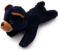 Onwomania Peluche Ours brun sauvage Longueur 17 cm Noir