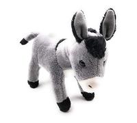 Onwomania Peluche Peluche Animal âne Gris Debout 23 cm