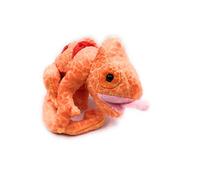 Onwomania Peluche Peluche Animal caméléon Reptile écailleux Orange 17 cm