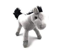 Onwomania Peluche Peluche Animal Cheval Gris Debout 25 cm