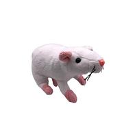 Onwomania Peluche Peluche Animal Rat Souris Blanc Rongeur 31 cm