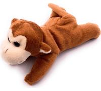Onwomania Peluche Peluche Capucin Singe animal Longueur 17 cm Marron