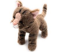 Onwomania Peluche Peluche chat chat sauvage longueur 25 cm brun