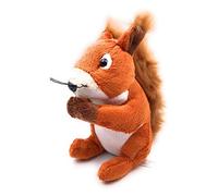 Onwomania Peluche Peluche écureuil Brun Assis 19 cm