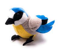 Onwomania Peluche Peluche Oiseau mésange mésange Bleue Hauteur 11 cm Multicolore