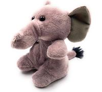 Onwomania Peluche Peluche pachyderme trompe éléphant hauteur 12 cm Gris