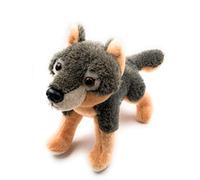 Onwomania Peluche Peluche Peluche Chien prédateur Loup Longueur 30 cm Gris